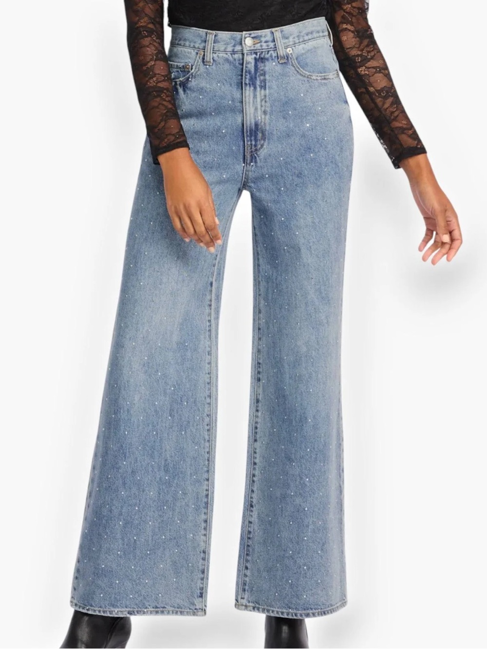 DAZE DENIM FAR OUT HIGH RISE STUDDED JEAN